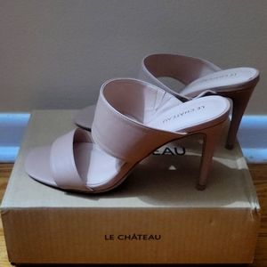 Le Chateau Womans nude sandal heels, size 40